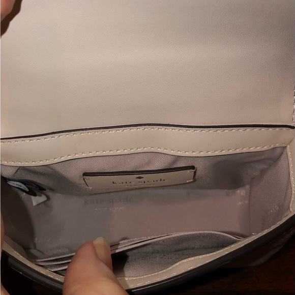 NWT-Kate Spade-SET-Heart❤️Hardware-Micro Flap Crossbody &❤️Keyfob/Bag Charm-$378 - Picture 8 of 16